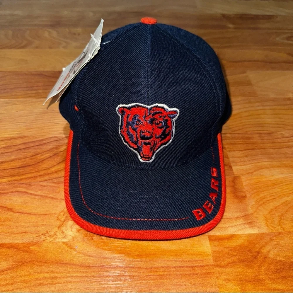 Vintage Chicago Bears Logo Athletic Hat Navy Blue/Orange Rare Bears Hat Cap NOS